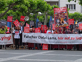 Dalai Lama Proteste in Frankfurt 2014