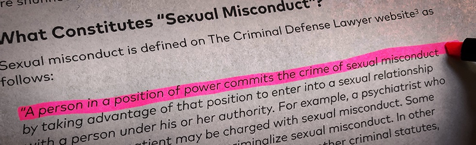 Definition: Sexual Misconduct